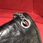 Saint Laurent Niki Medium Shiny Waxy Quilted Shoulder Bag 498894 Black